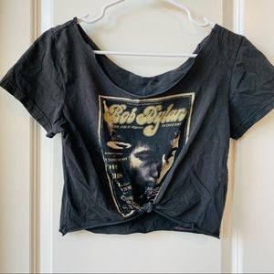 Vintage cropped and off the shoulder bob dylan tee